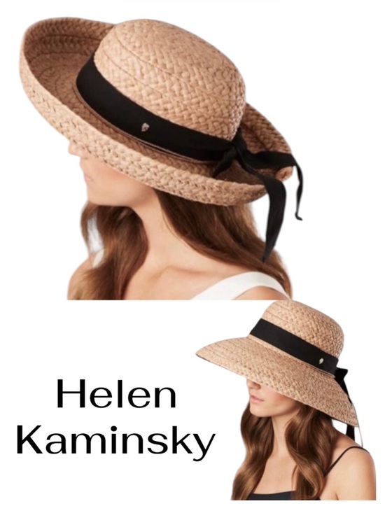 Helen Kaminski Accessories - Helen Kaminski Classic 5 Woven Raffia Wide Brim Hat, Black Ribbon